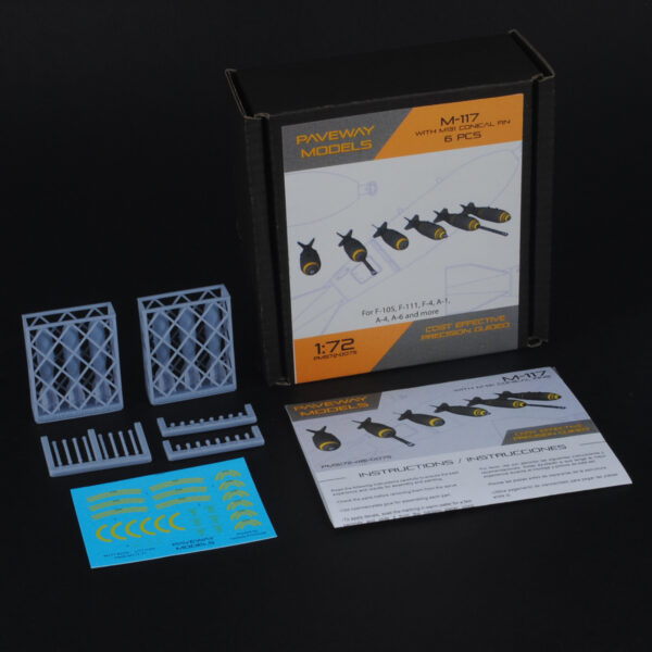PMS72-0075 M-117 with M-131 fins. Set of 6
